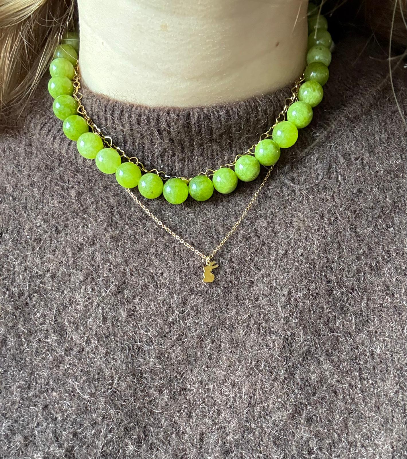 Gouden ketting geometrische haasje